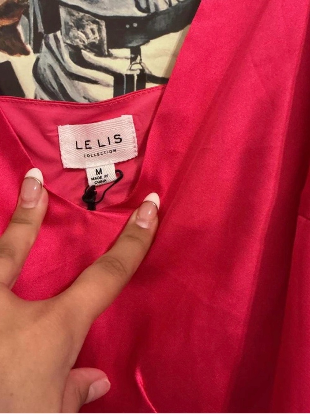 Le Lis Satin Camisole in Vibrant Pink